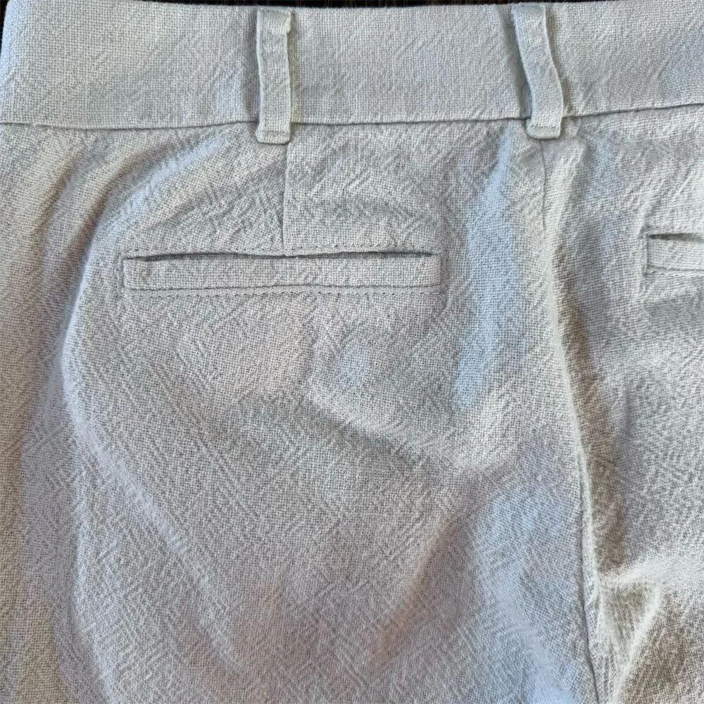 Tory Burch Women's‎ Size 2 Textured Ivory Ankle Pants